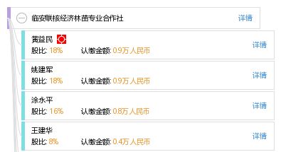 臨安聯核經濟林苗專業合作社 工商信息 信用報告 財務報表 電話地址查詢 天眼查